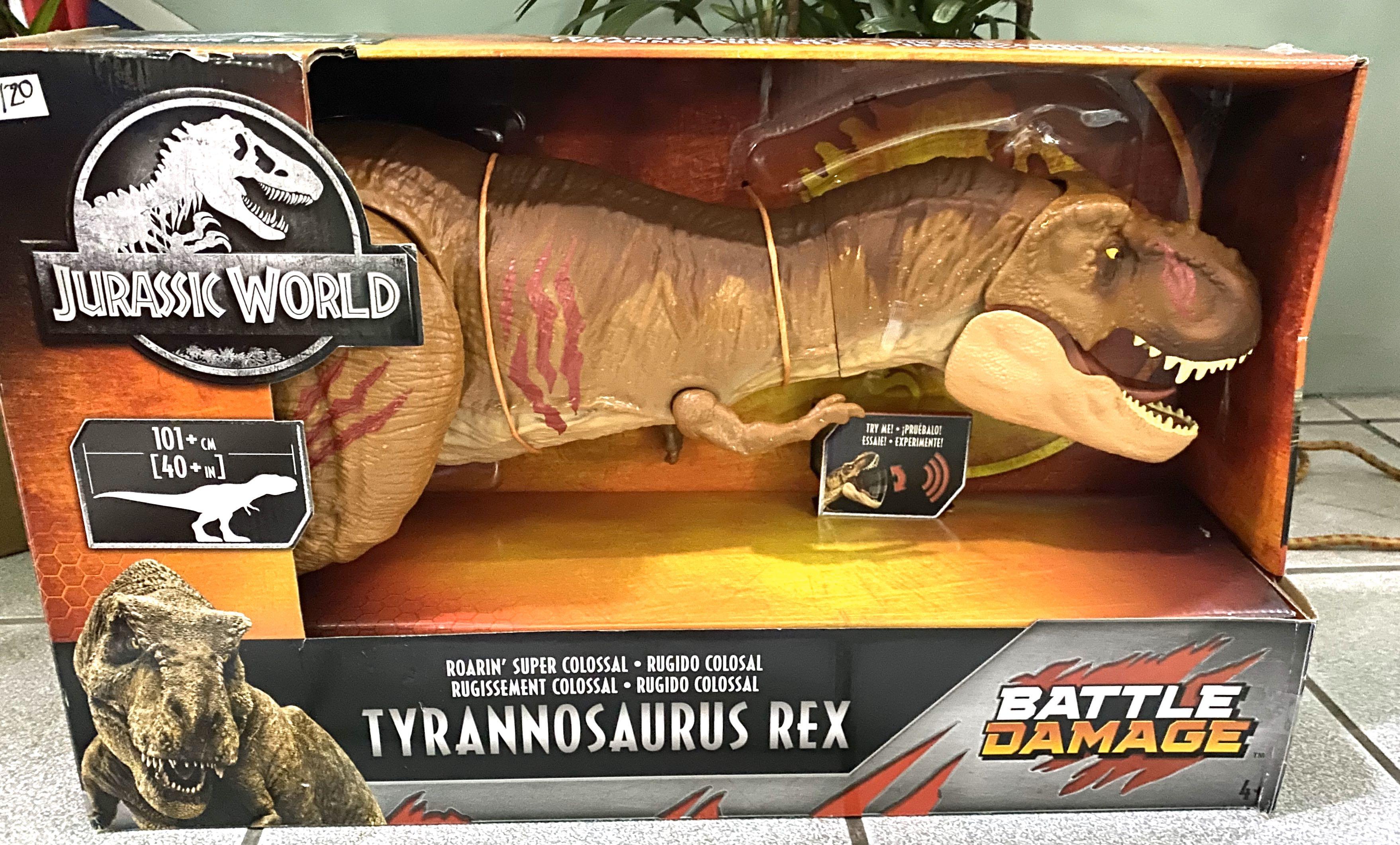 jurassic world battle damage super colossal tyrannosaurus rex
