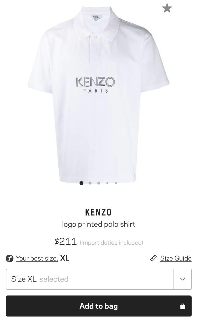 kenzo polo shirt white