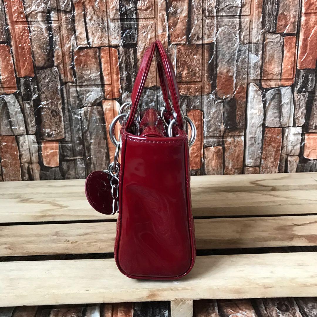 Lady Dior Mini Red Cherry Patent Luxury Bags Wallets On Carousell