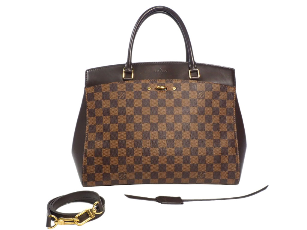 Louis Vuitton N41150 Damier Ebene Canvas Rivoli Mm Document 2 Way