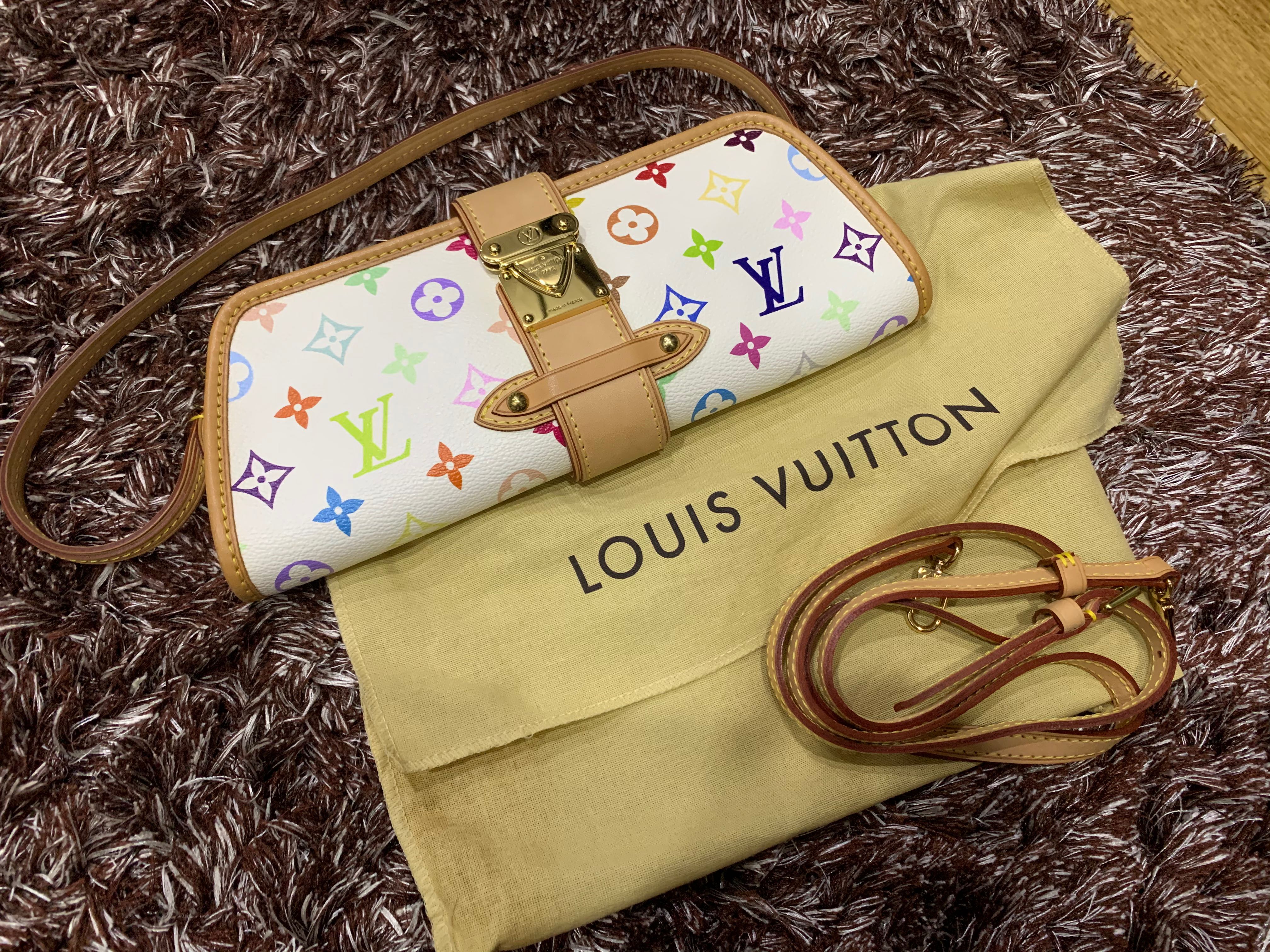 Louis Vuitton White Monogram Multicolore Shirley Pochette Bag