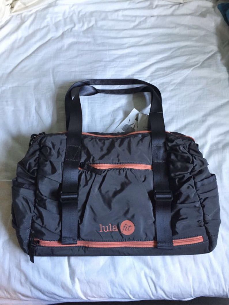 Lula Fit - Yoga Bag (Dark Grey and Coral), Women's Fashion, Bags & Wallets  on Carousell