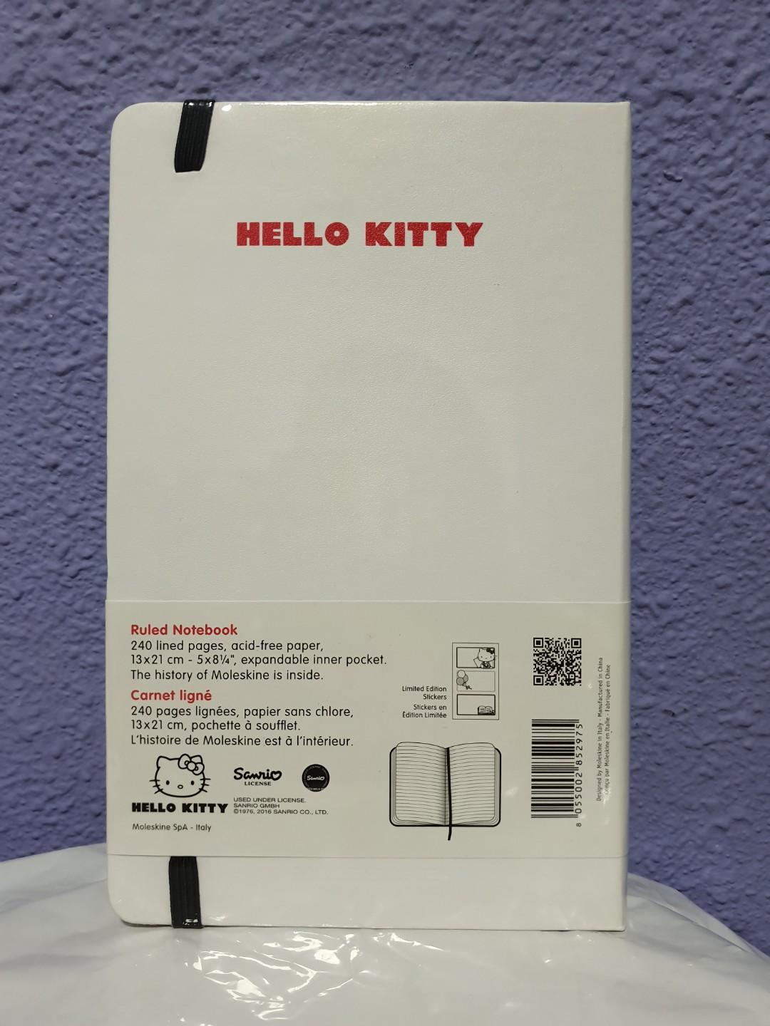 Moleskine Hello Kitty Limited Edition Ruled Notebook 2016, with Limited Edition Stickers
