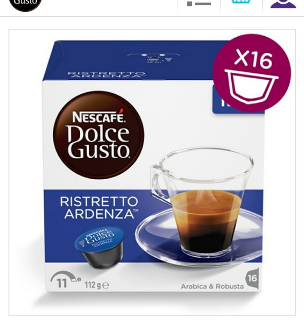Nescafe Dolce Gusto Capsules ~ RISTRETTO ARDENZA, Food & Drinks, Beverages  on Carousell