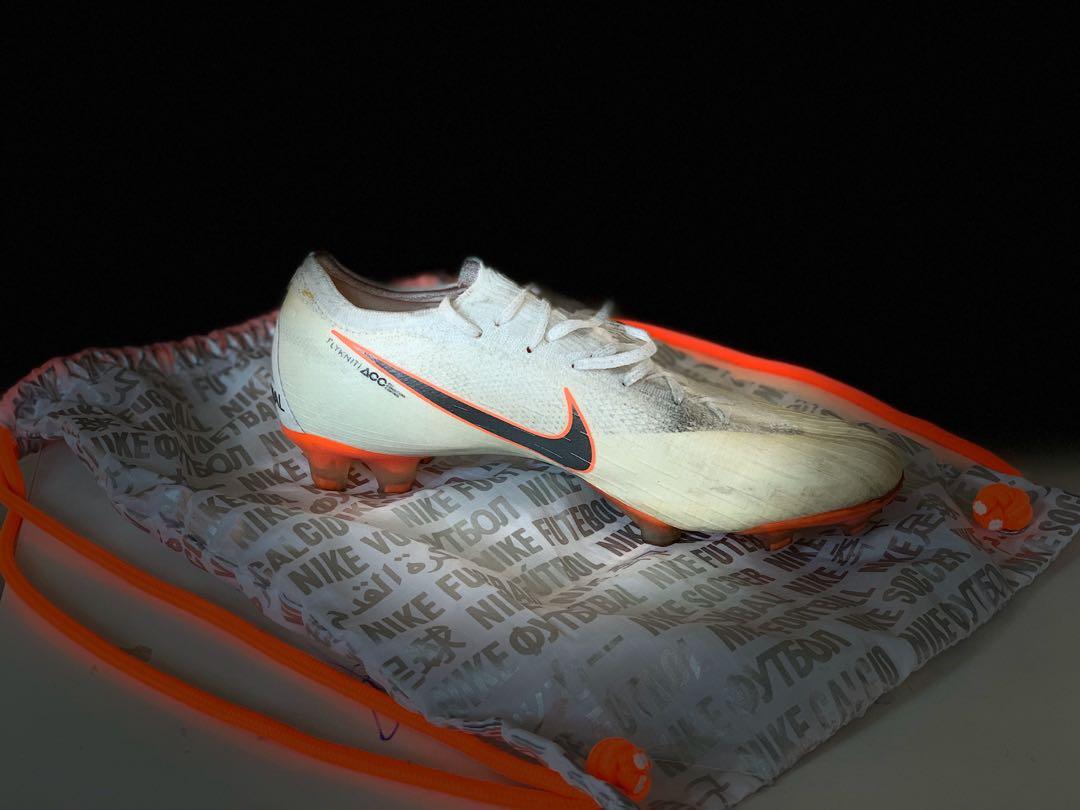 Nike Mercurial Vapor 360 Elite Fg White Orange Metal Grey Football Shoes Mens US Size 9