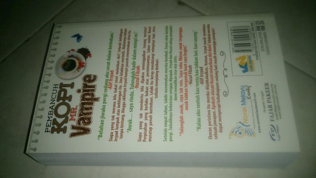 Novel Pembancuh Kopi Mr Vampire Books Stationery Books On Carousell