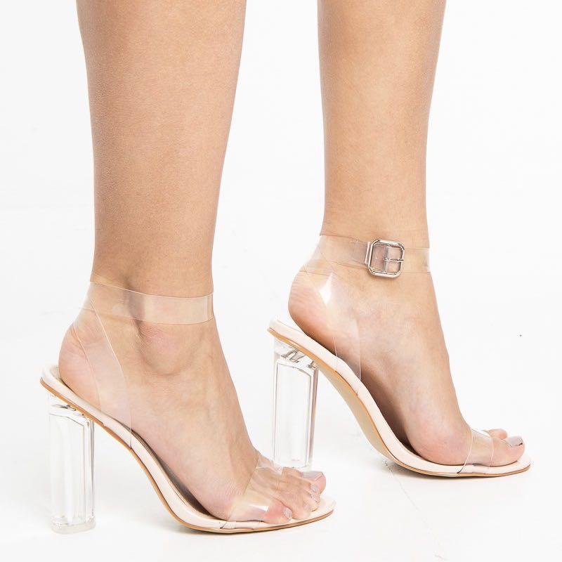 perspex heels 3.5 inch
