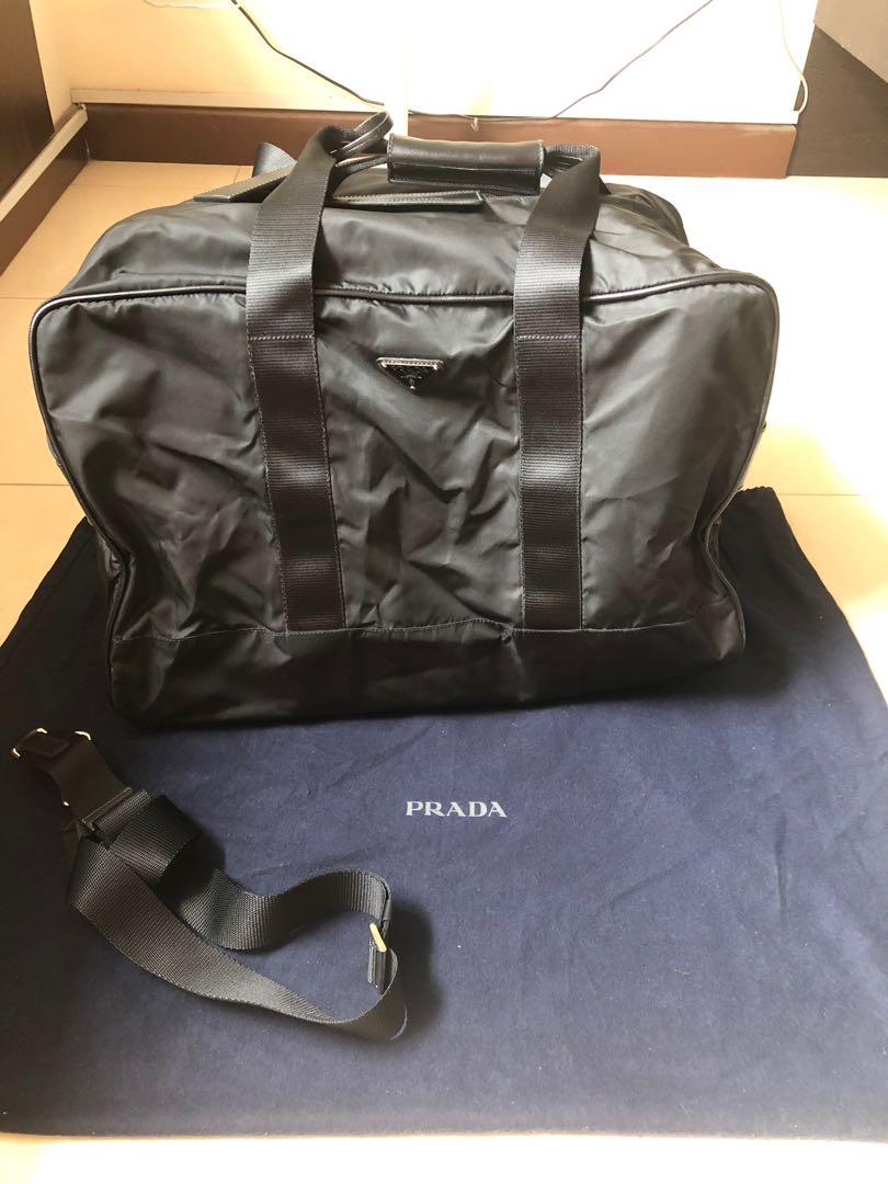 Prada Black Sacca Da Viaggio Luggage Bag Luxury Bags Wallets Others On Carousell