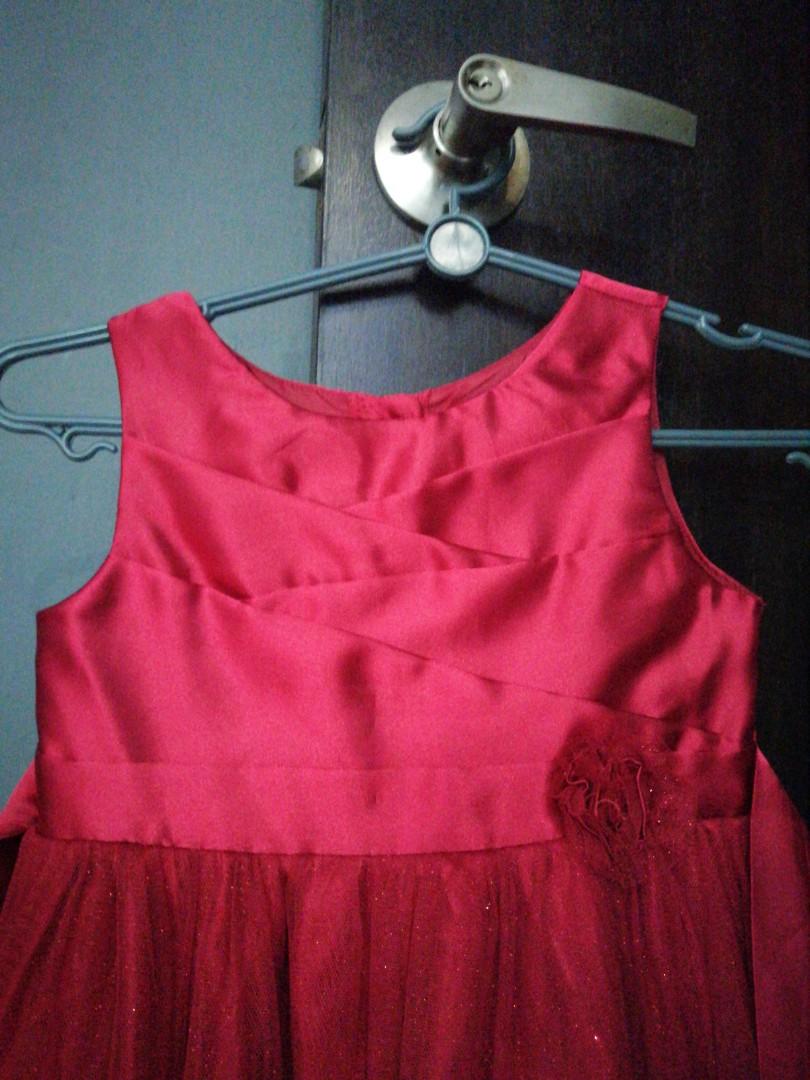 Red dress for 6 year old hot sale