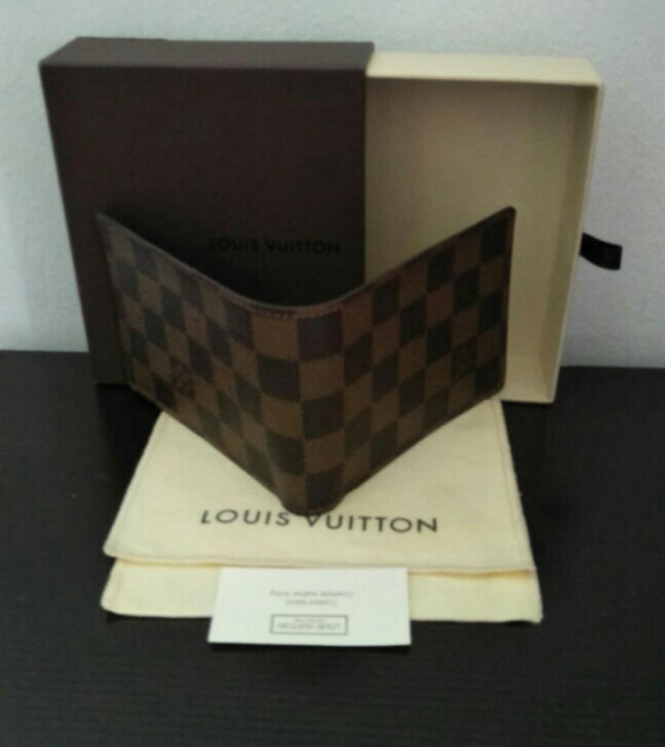RESERVED)Louis Vuitton Damier Ebene Canvas Multiple Wallet N60895