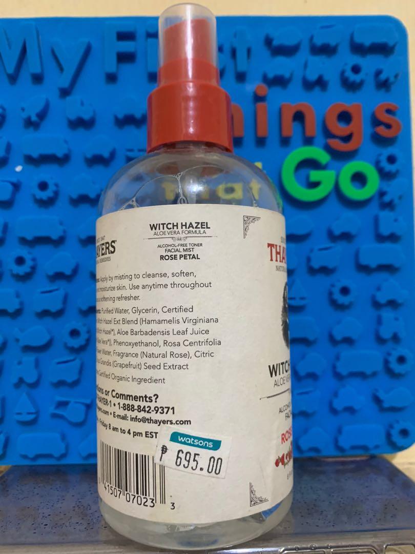 thayers facial mist ingredients