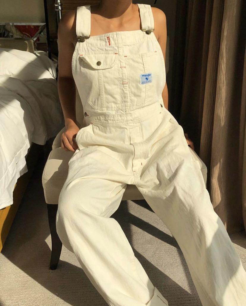 Wrangler white clearance overalls