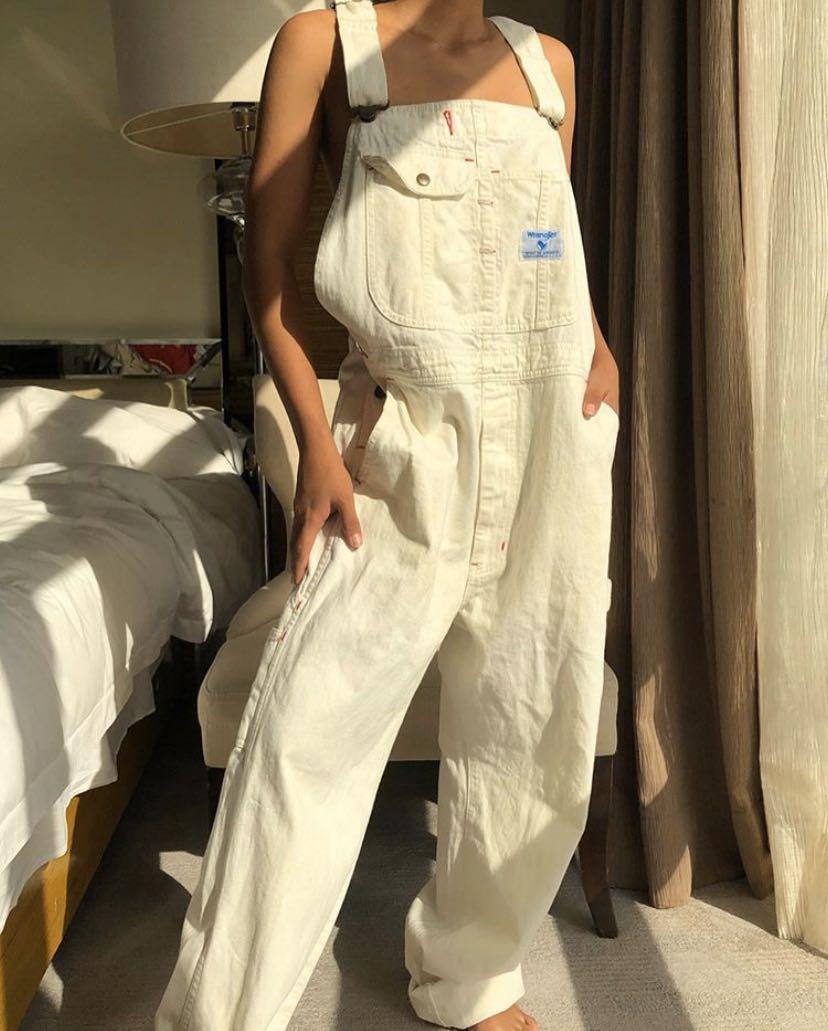 Wrangler white clearance overalls