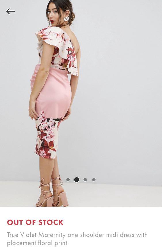 open lace back dress Amore One Shoulder Midi Dress main image 0