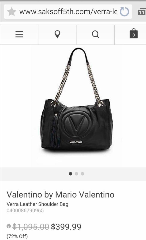 valentino verra leather shoulder bag
