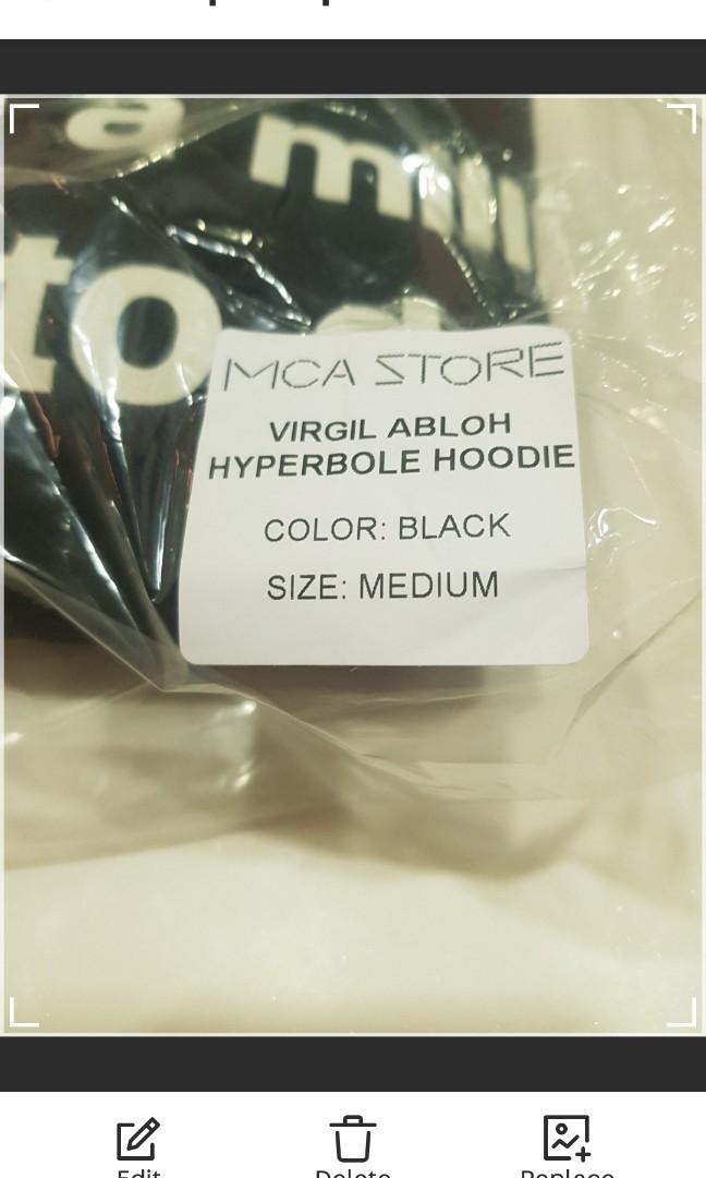 Virgil abloh x mca hyperbole hoodie black outlet