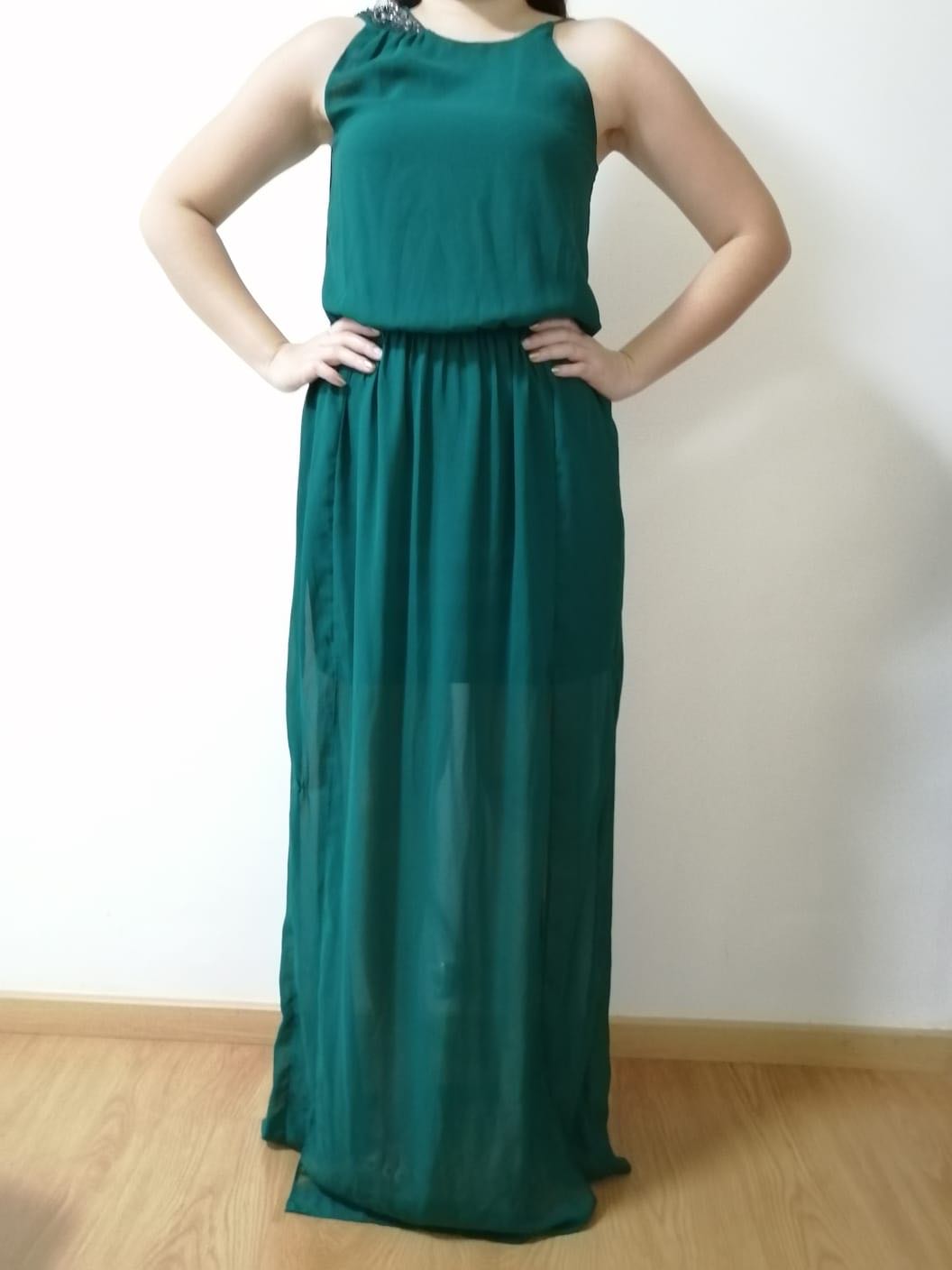 zara green maxi