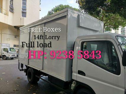 14foot Lorry with tailgate ,House moving services direct WhatsApp 92385843 Johnsionmovers