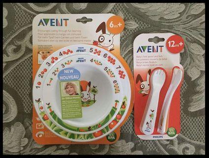 Avent toddler bowl and cutlery set