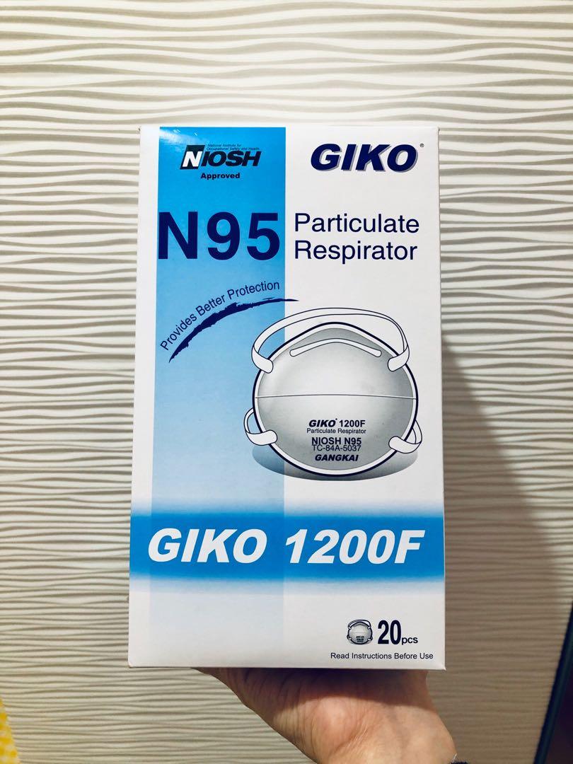 n95 particulate respirator mask - 20 masks - niosh approved by giko n95 particulate respirator mask - 20 masks - niosh approved by giko