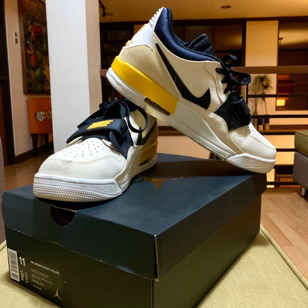 Authentic Us 11 Nike Air Jordan Legacy 312 Low In Pale Vanilla University Gold Men S Fashion Footwear Sneakers On Carousell