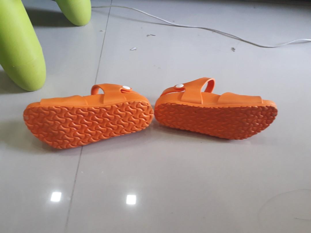 Orange rubber birkenstocks deals