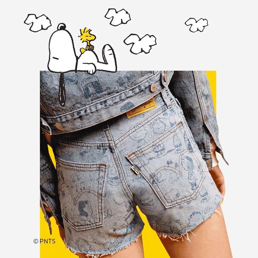 Levis peanuts shorts clearance