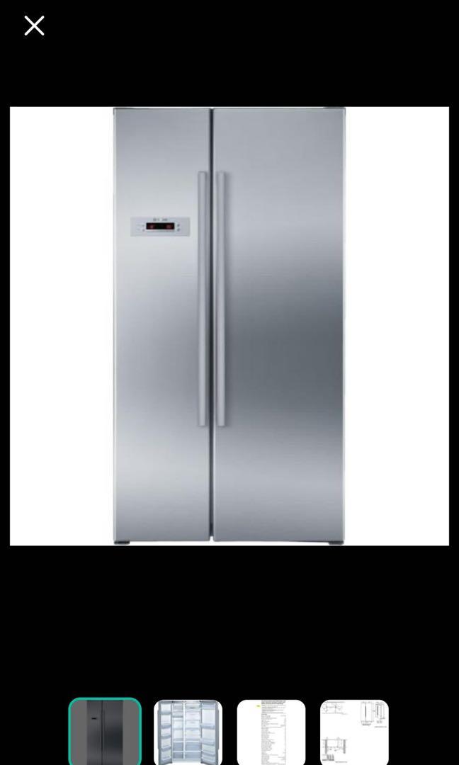 Bosch Stainless Steel Side by Side fridge freezer, TV & Home Appliances