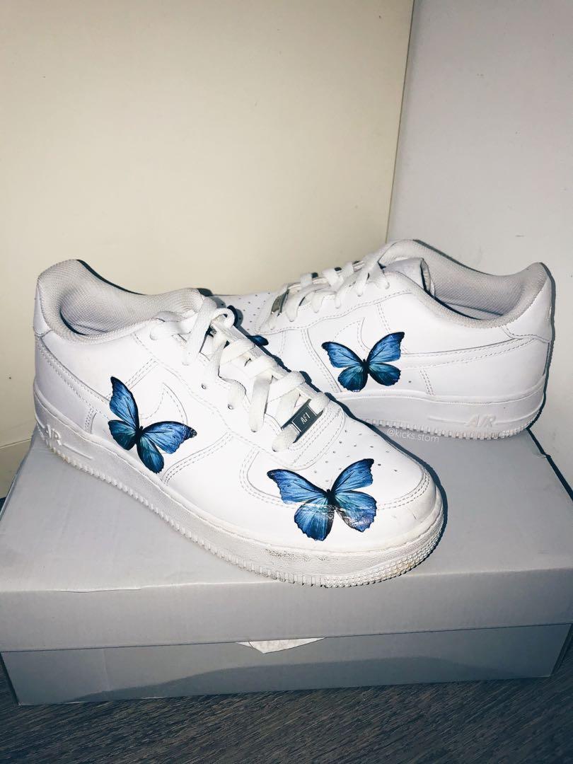 Butterfly AF1 Customs, Women's Fashion 