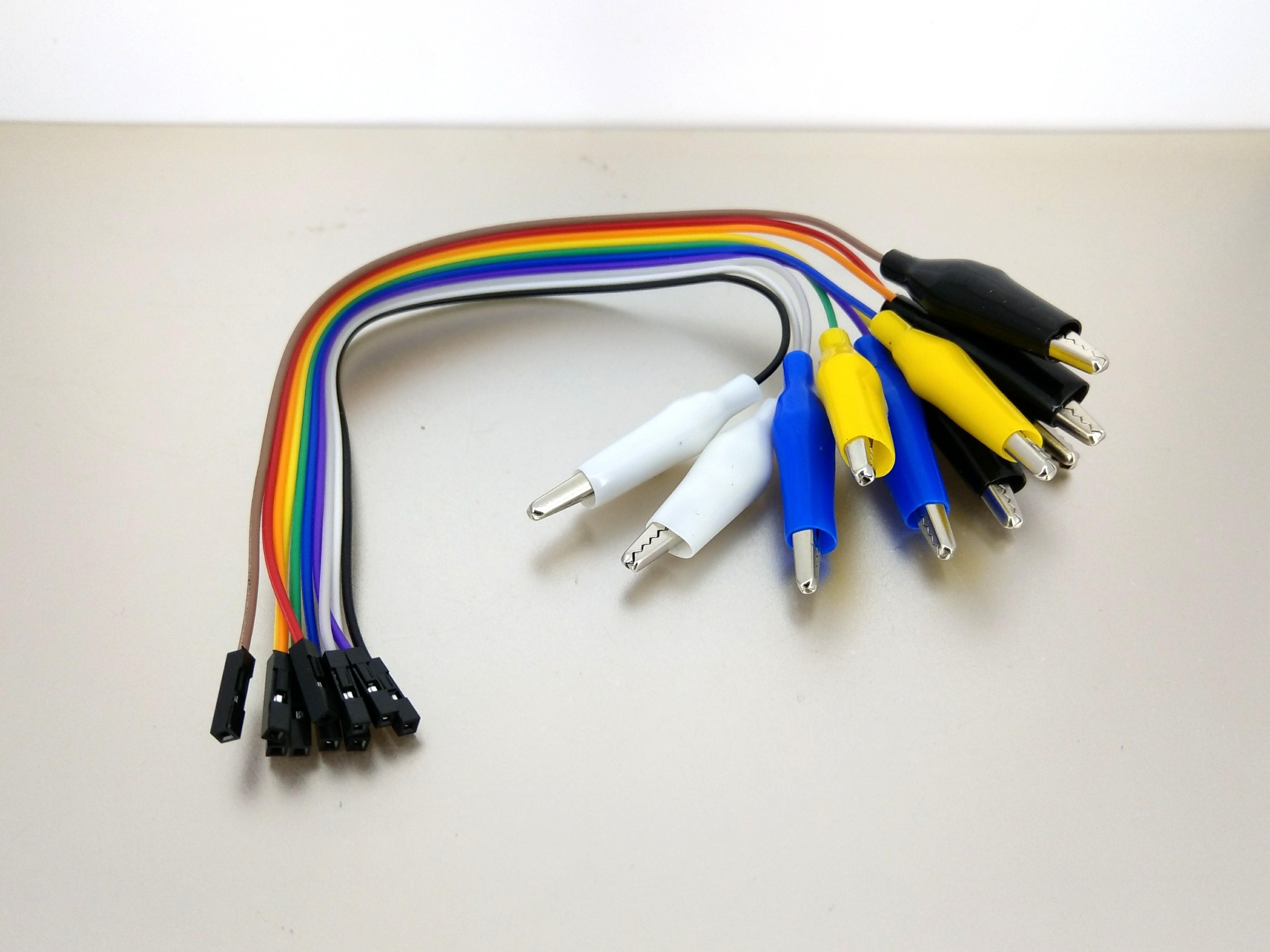 杜邦母頭轉鱷魚夾線Crocodile Clip to Female Jumper Wire 20cm Length for Test Lead ...