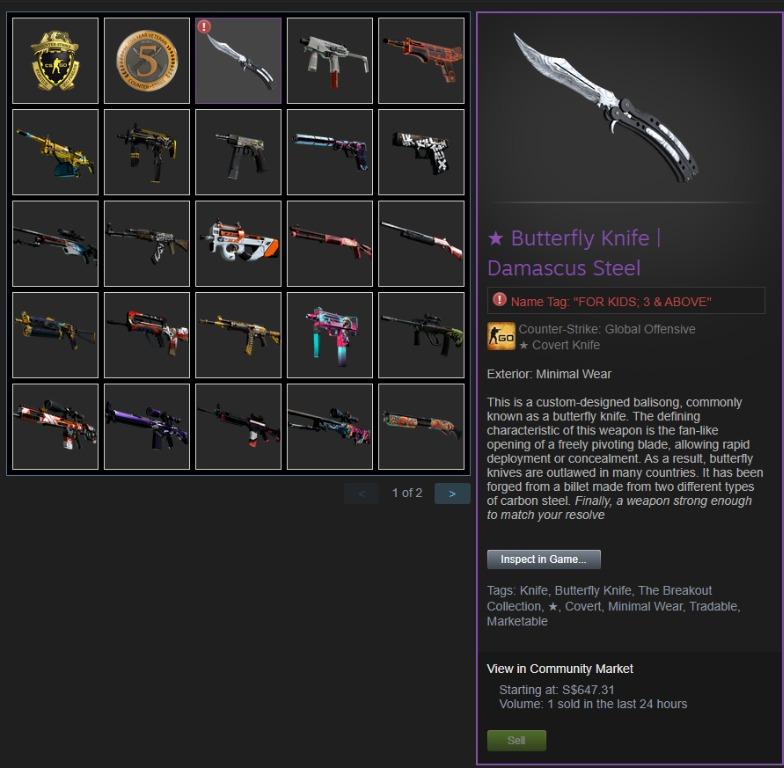 Csgo Skins Mw Butterfly Knife And Many More Toys Games Video Gaming In Game Products On Carousell - carousell counter strike kids edition roblox csgo Csgo Skins Mw Butterfly Knife And Many More Toys Games Video Gaming In Game Products On Carousell - counter strike kids edition roblox csgo