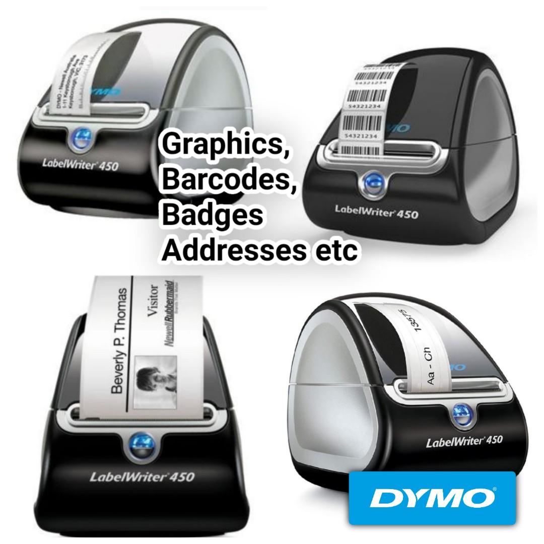 DYMO LabelWriter 450 include 4 rolls FREE Label bundle no ink cartridge require Thermal printing ...