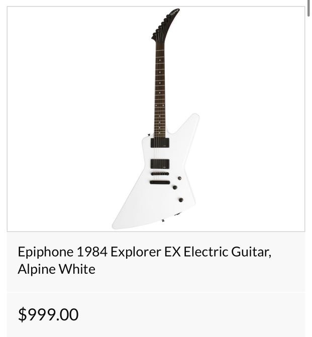 Epiphone explorer 1984 white used new arrivals