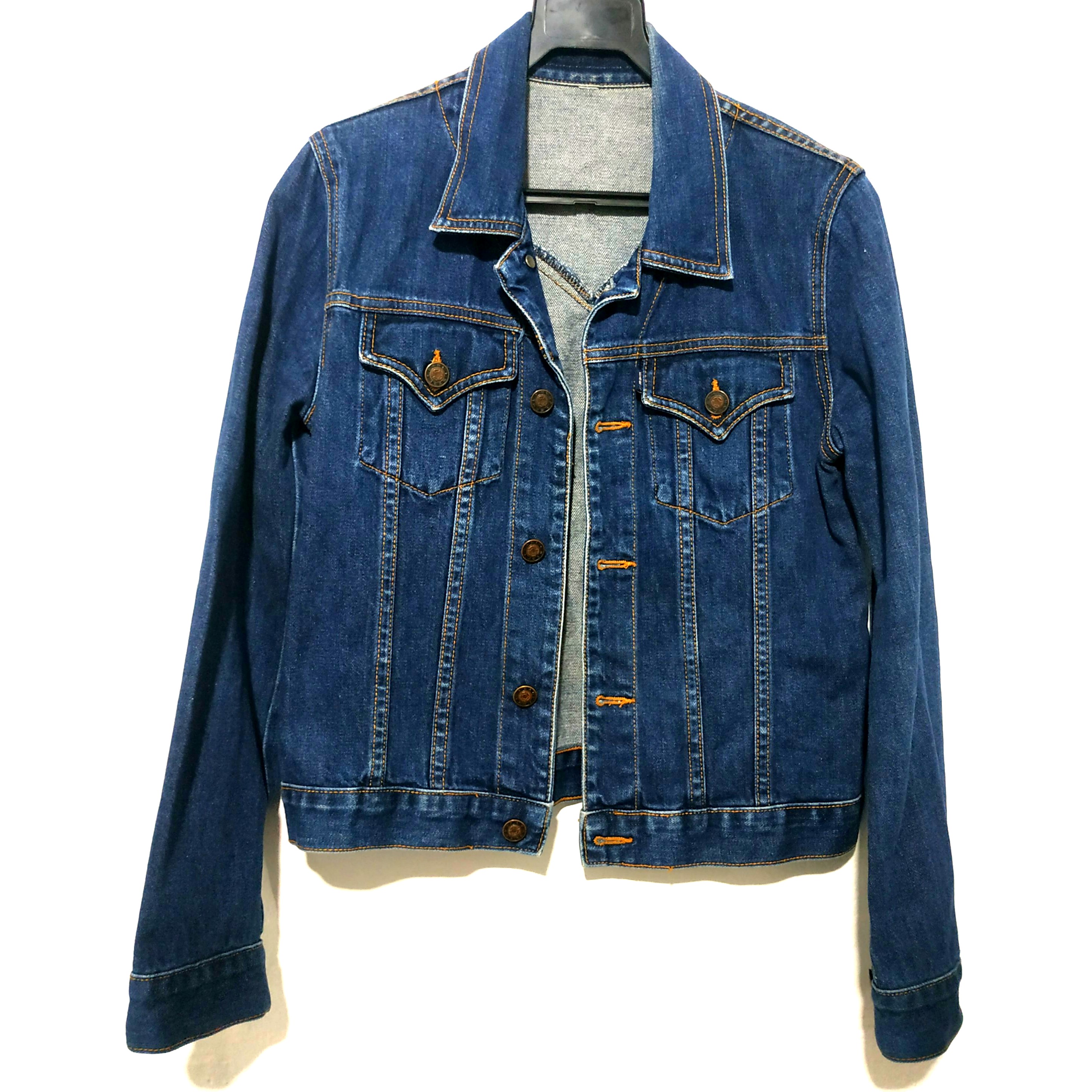 Girls dark blue denim jacket sale