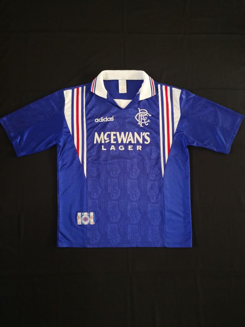 RANGERS FC Jersey Glasgow Scotland Football Club NIKE Soccer Kit vtg Men  2XL XXL