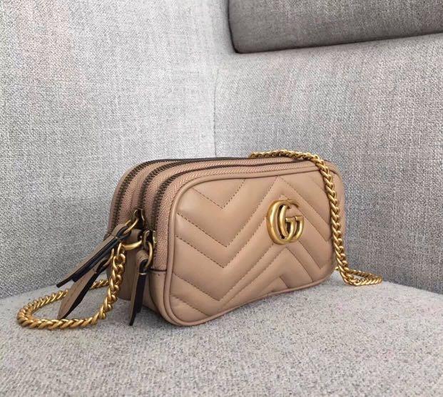 Gucci Marmont 3 zip compartment