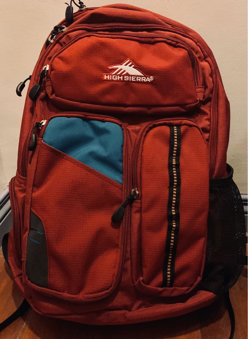high sierra red backpack
