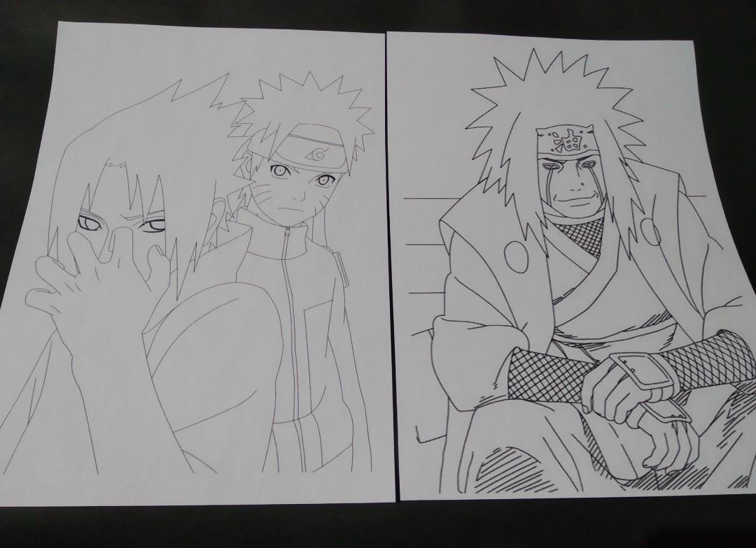 Kertas Mewarnai Naruto Buku Alat Tulis Komik Dan Manga Di Carousell