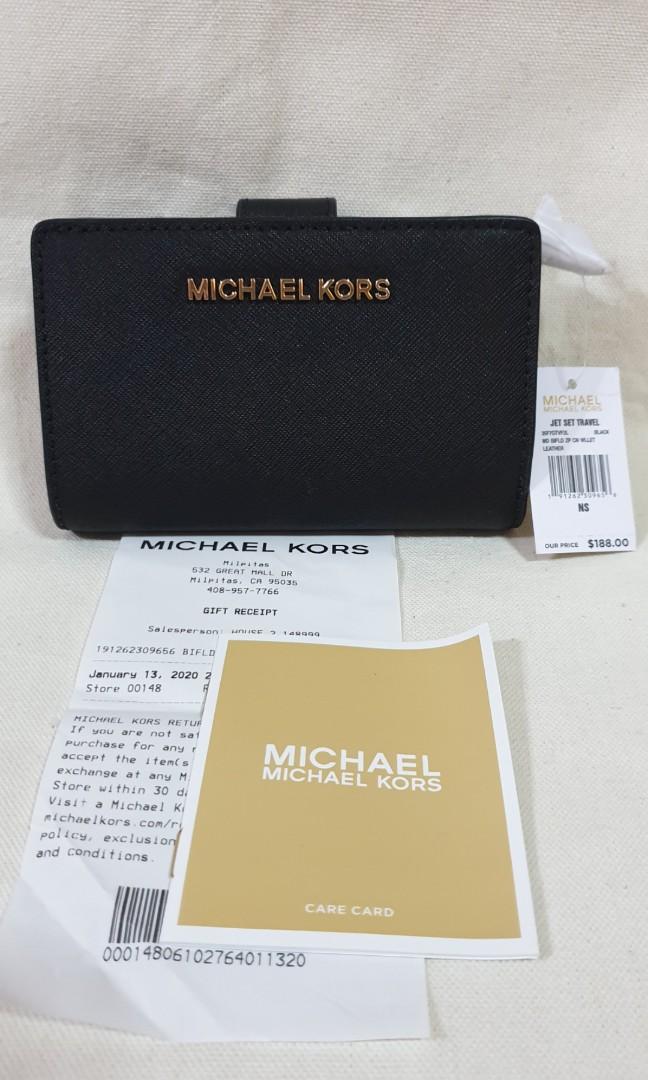 Michael Kors Jet Set Travel Bifold Zip Coin Wallet 35F8STVF2B-414