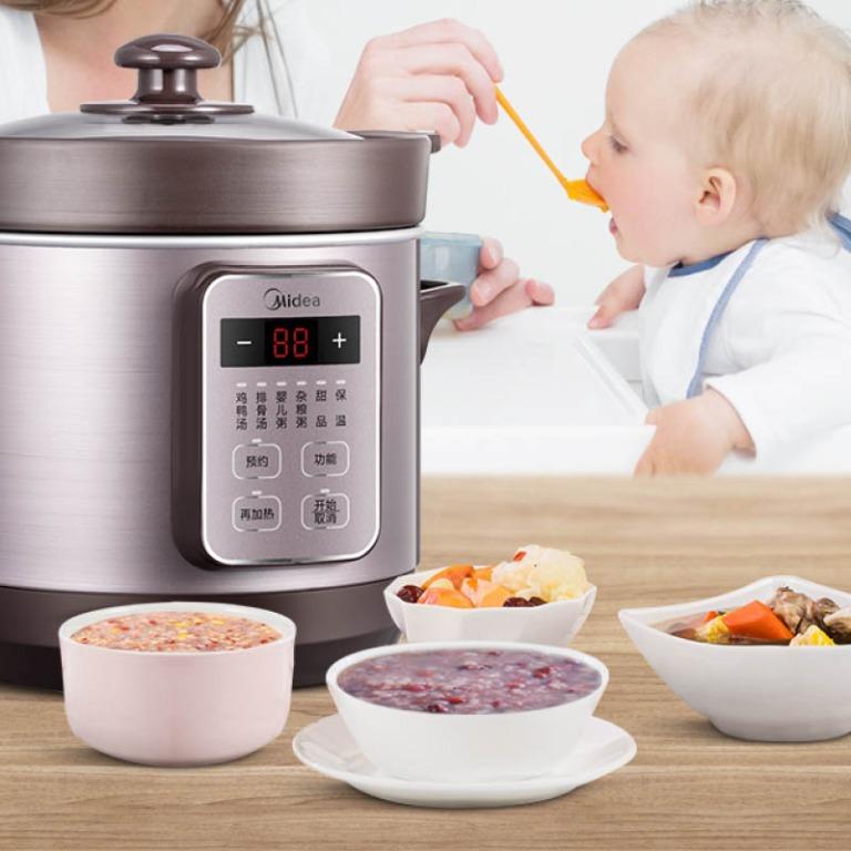 Midea Mini Size 1.8L Smart Slow Cooker for Small Family Babies UK Plug
