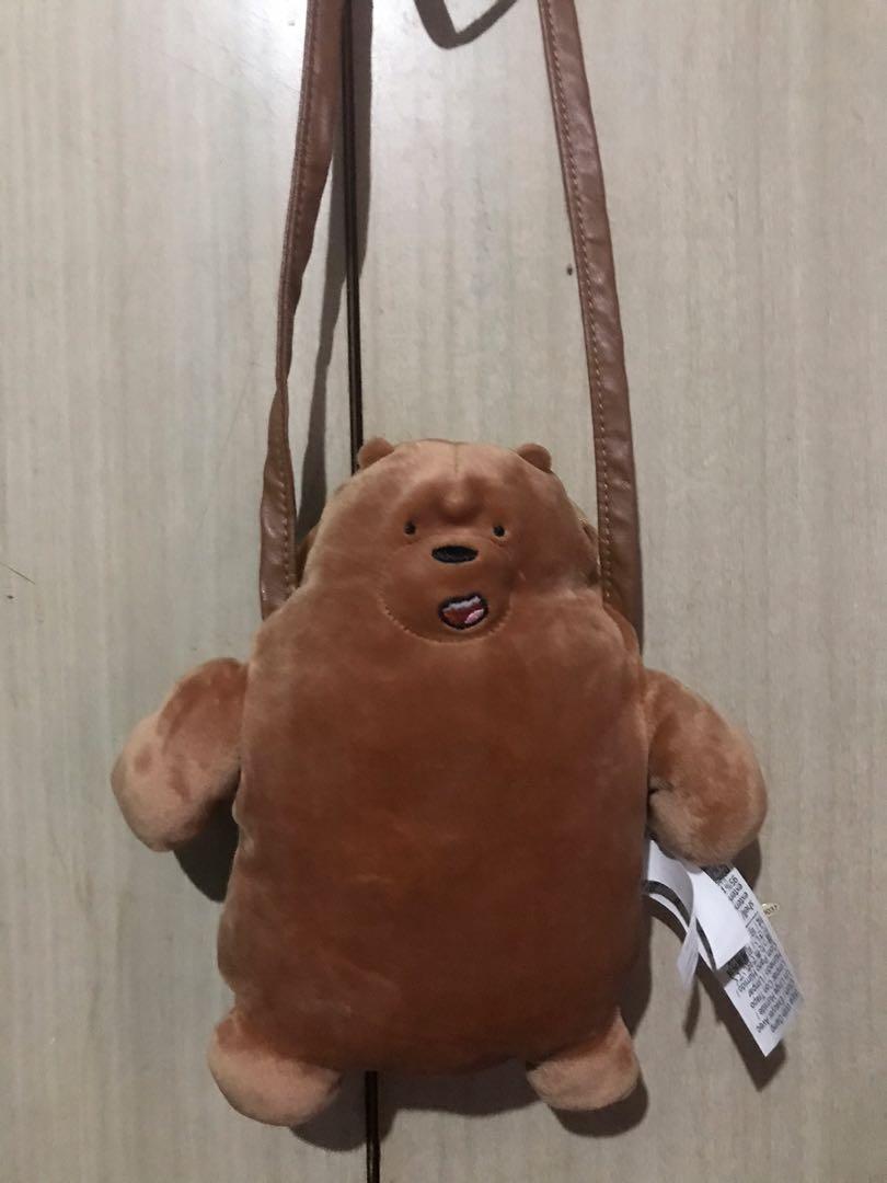 Miniso Grizzly Bear Sling bag, Women's Fashion, Bags & Wallets, Cross