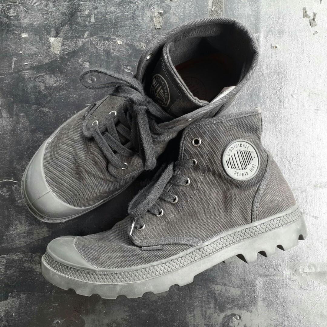Palladium Pampa Hi Black Sepatu Pria Formal Boots Sneakers