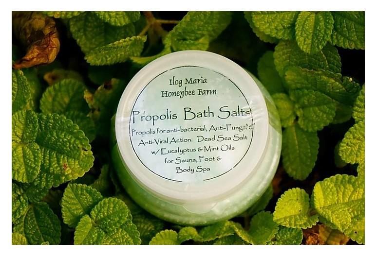 Propolis Bath Salts (Category: Vitamins & Supplements) located in Manila. Submitted by tkwcha (Listing ID 276947848, Image 1). Description: Bath Salts Ideal for foot, hand or body spas. During shower or a foot spa, apply to rough spots on your body such as: elbows, knees, feet and the backs of your hands before a bath. Scrub lightly to soothe and exfoliate. Ilog Maria 🐝🐝🐝🐝.