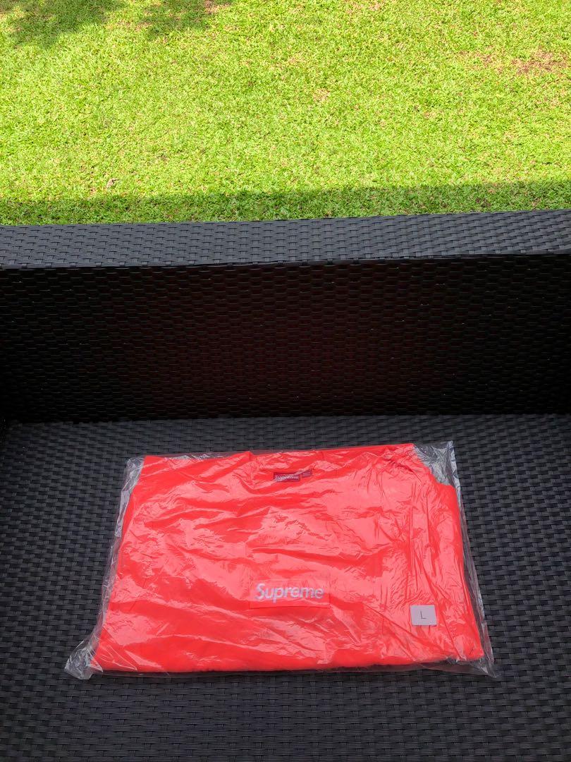 supreme box logo crewneck fluorescent pink