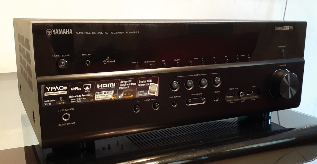 Yamaha RXV673 7.1Channel 630Watts Audio Video Receiver with HDMI, 4K