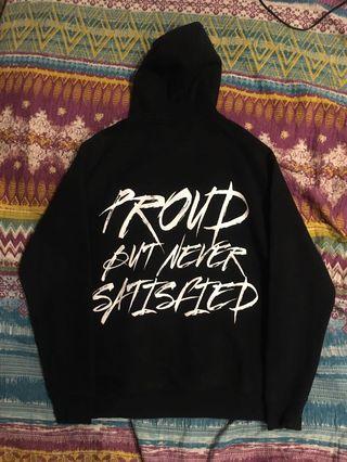 Size Larg Alphalete “Proud But Never Satisfied” Hoodie