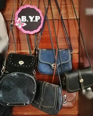 Blue sling bag