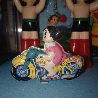 Astro Girl in Motorcycle Tin Toy