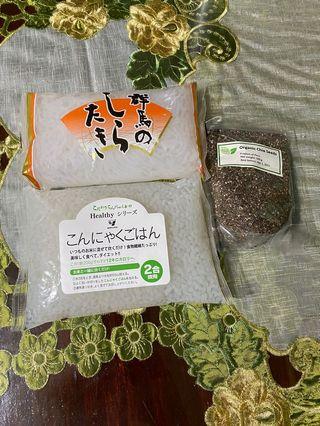 Shirataki Rice, Noodles and Chia Seeds