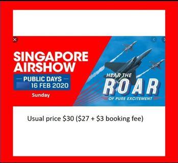 2020 SINGAPORE AIRSHOW Tickets on  0215 Saturday